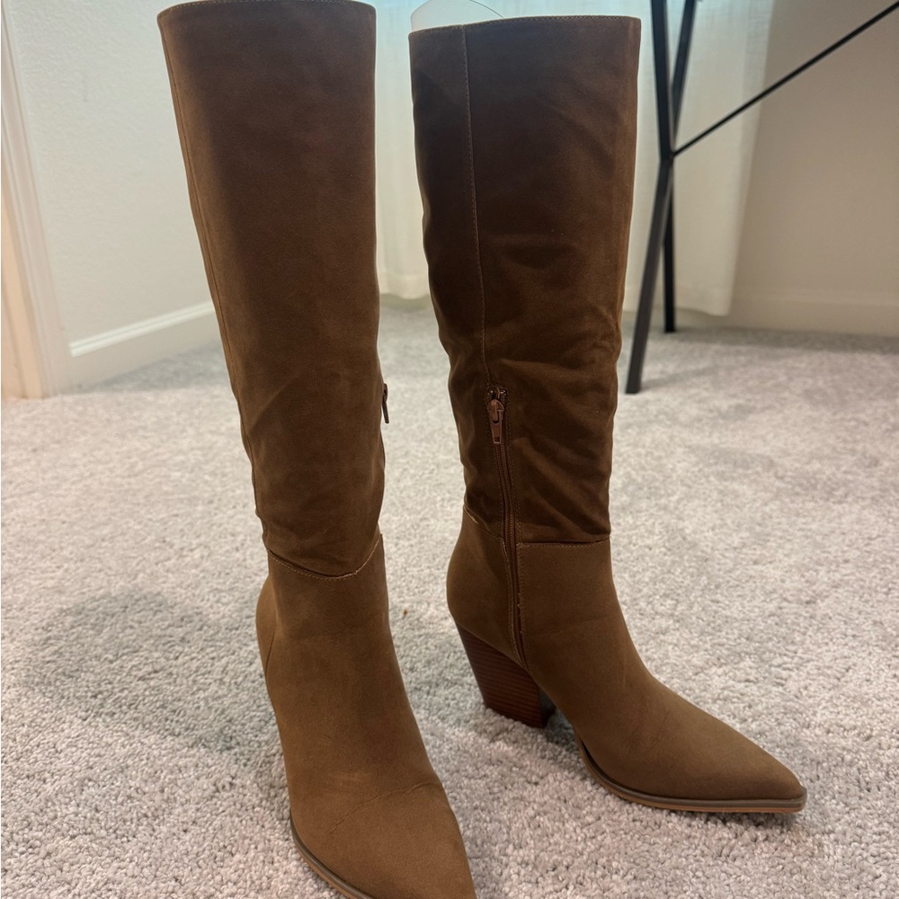 Oasis Society Brown Heeled Boots for Women